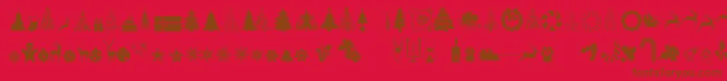 XmasTfbChristmas Font – Brown Fonts on Red Background