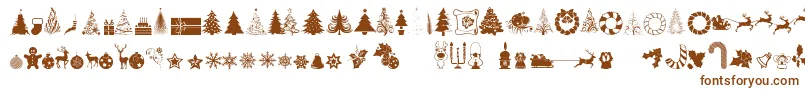 XmasTfbChristmas Font – Brown Fonts on White Background
