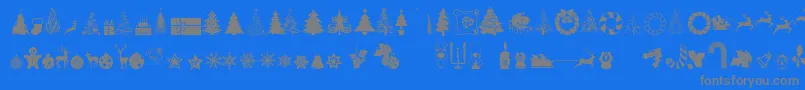 Шрифт XmasTfbChristmas – серые шрифты на синем фоне