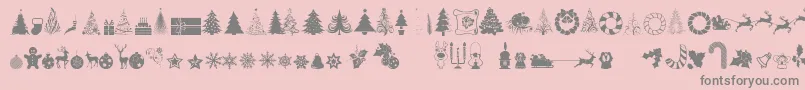 fuente XmasTfbChristmas – Fuentes Grises Sobre Fondo Rosa