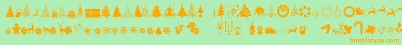 More about XmasTfbChristmas Font XmasTfbChristmas Font – Orange Fonts on Green Background