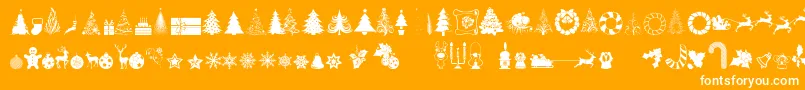 XmasTfbChristmas Font – White Fonts on Orange Background