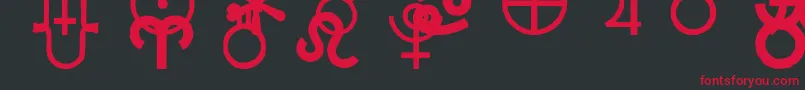 Carrastrodings Font – Red Fonts on Black Background