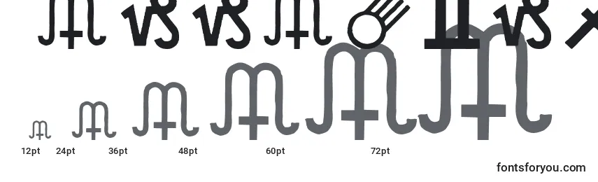 Carrastrodings Font Sizes