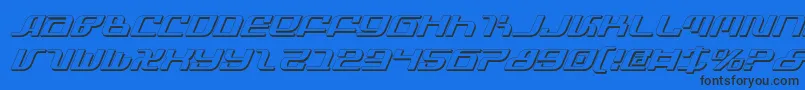 Infinitysi Font – Black Fonts on Blue Background