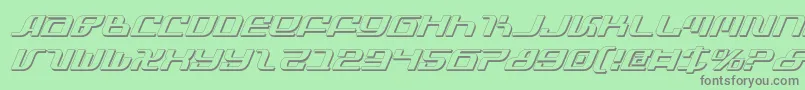 Infinitysi Font – Gray Fonts on Green Background