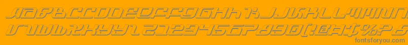 Infinitysi Font – Gray Fonts on Orange Background