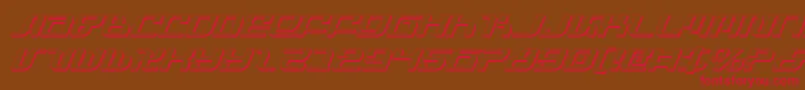 Infinitysi-Schriftart – Rote Schriften auf braunem Hintergrund