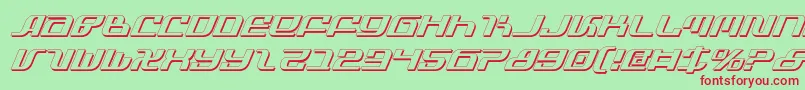 Infinitysi Font – Red Fonts on Green Background