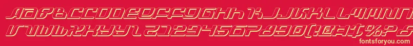 Infinitysi Font – Yellow Fonts on Red Background