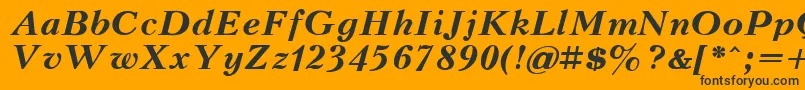 Шрифт KudrashovBoldItalic – чёрные шрифты на оранжевом фоне