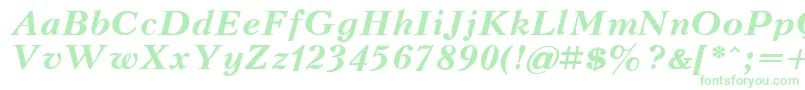 KudrashovBoldItalic-Schriftart – Grüne Schriften auf weißem Hintergrund