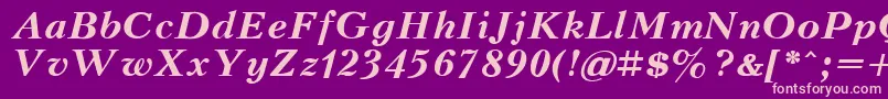 KudrashovBoldItalic Font – Pink Fonts on Purple Background