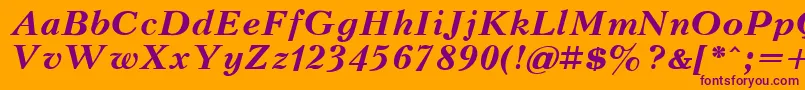 KudrashovBoldItalic Font – Purple Fonts on Orange Background