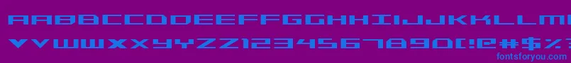 Шрифт Triremecond – синие шрифты на фиолетовом фоне