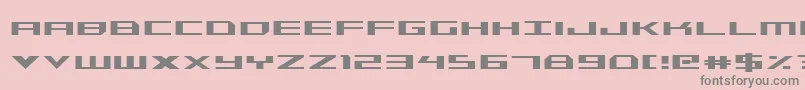 Triremecond Font – Gray Fonts on Pink Background