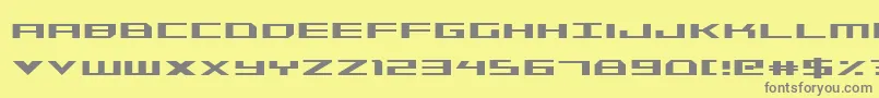 Triremecond Font – Gray Fonts on Yellow Background