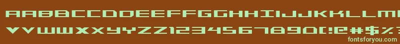 Triremecond-fontti – vihreät fontit ruskealla taustalla