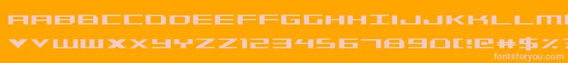 フォントTriremecond – オレンジの背景にピンクのフォント