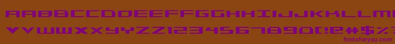 Triremecond Font – Purple Fonts on Brown Background