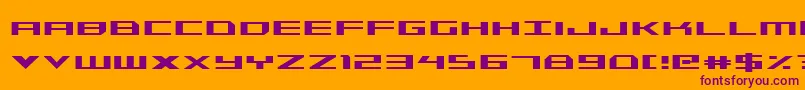 Triremecond Font – Purple Fonts on Orange Background