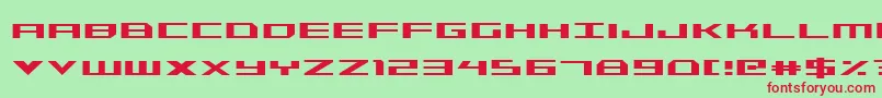 Triremecond Font – Red Fonts on Green Background