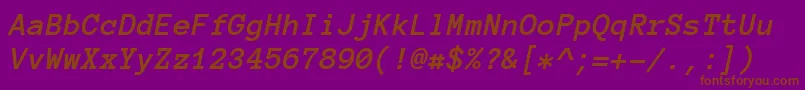 More about Anonymouspro Bolditalic Font Anonymouspro Bolditalic Font – Brown Fonts on Purple Background