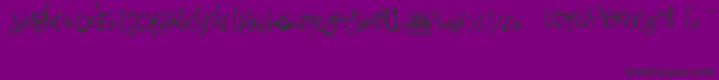 Шрифт Angstridden – чёрные шрифты на фиолетовом фоне