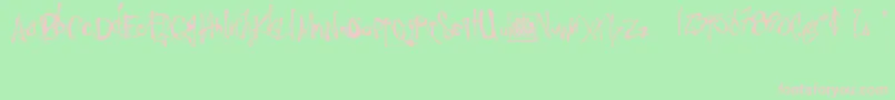 Angstridden Font – Pink Fonts on Green Background