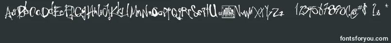 Шрифт Angstridden – белые шрифты на чёрном фоне