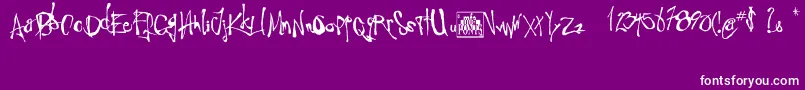 Angstridden Font – White Fonts on Purple Background