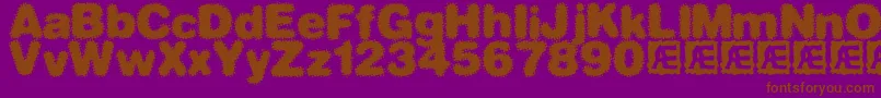 Police DephunkedBrk – polices brunes sur fond violet