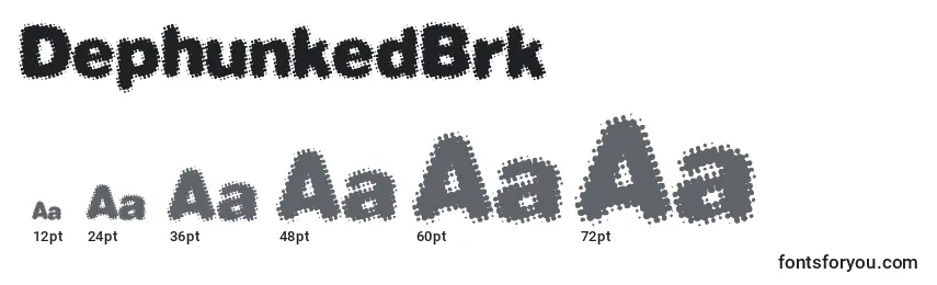 Размеры шрифта DephunkedBrk