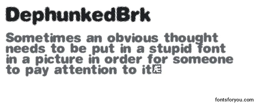 Przegląd czcionki DephunkedBrk