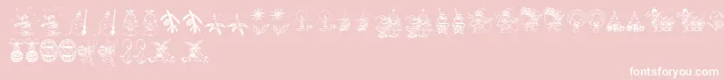 フォントTypographersHolidayfont – ピンクの背景に白い文字