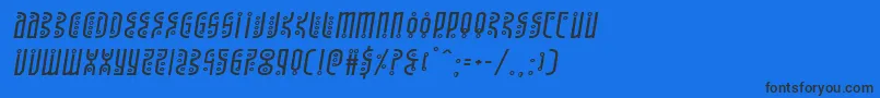 Undergroundroseexpandital Font – Black Fonts on Blue Background