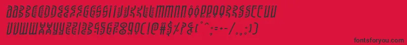 フォントUndergroundroseexpandital – 赤い背景に黒い文字