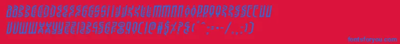 Undergroundroseexpandital Font – Blue Fonts on Red Background