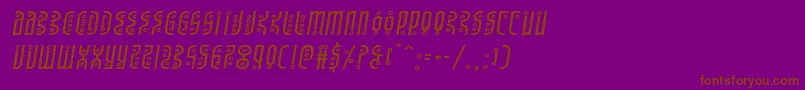 Undergroundroseexpandital Font – Brown Fonts on Purple Background