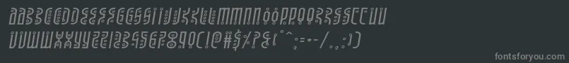 Undergroundroseexpandital-fontti – harmaat kirjasimet mustalla taustalla