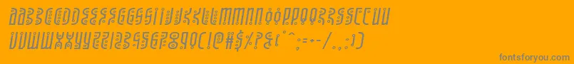 Undergroundroseexpandital-Schriftart – Graue Schriften auf orangefarbenem Hintergrund