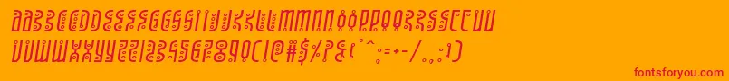フォントUndergroundroseexpandital – オレンジの背景に赤い文字