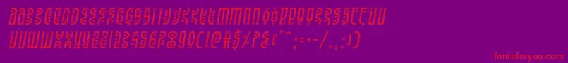 フォントUndergroundroseexpandital – 紫の背景に赤い文字