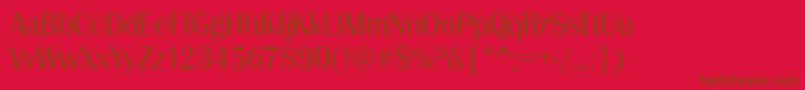Police BristolLightRegular – polices brunes sur fond rouge