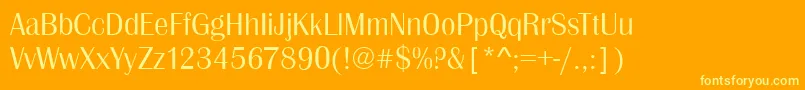 Police BristolLightRegular – polices jaunes sur fond orange
