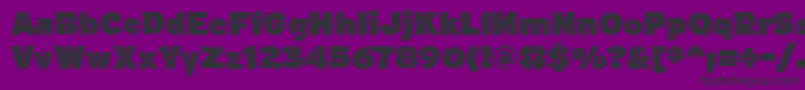 フォントJ.M – 紫の背景に黒い文字