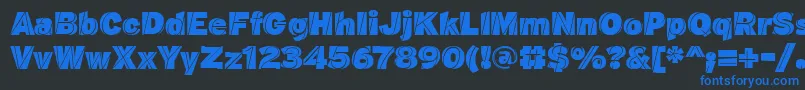 J.M Font – Blue Fonts on Black Background