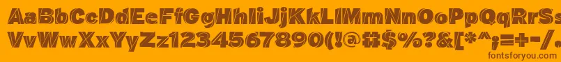 fuente J.M – Fuentes Marrones Sobre Fondo Naranja