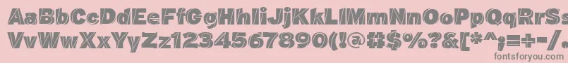 Czcionka J.M – szare czcionki na różowym tle