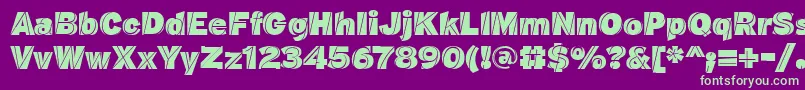 Шрифт J.M – зелёные шрифты на фиолетовом фоне